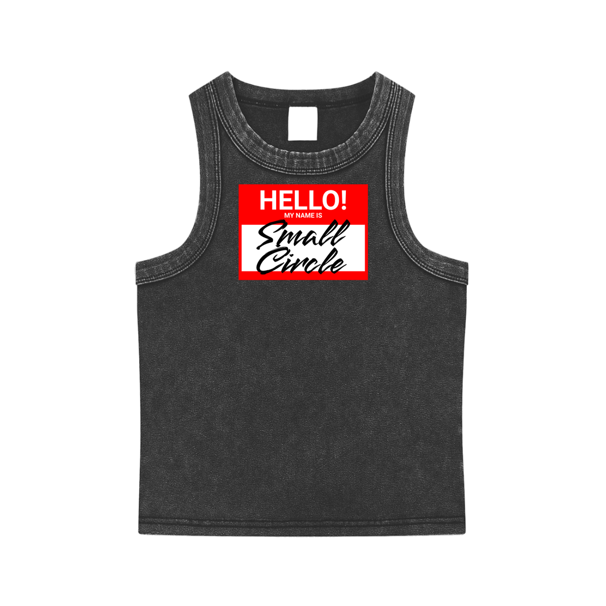 Small Circle Snow Washed Tag Tank Top