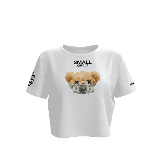 Small Circle Bear $$$ Women's Cropped Tee