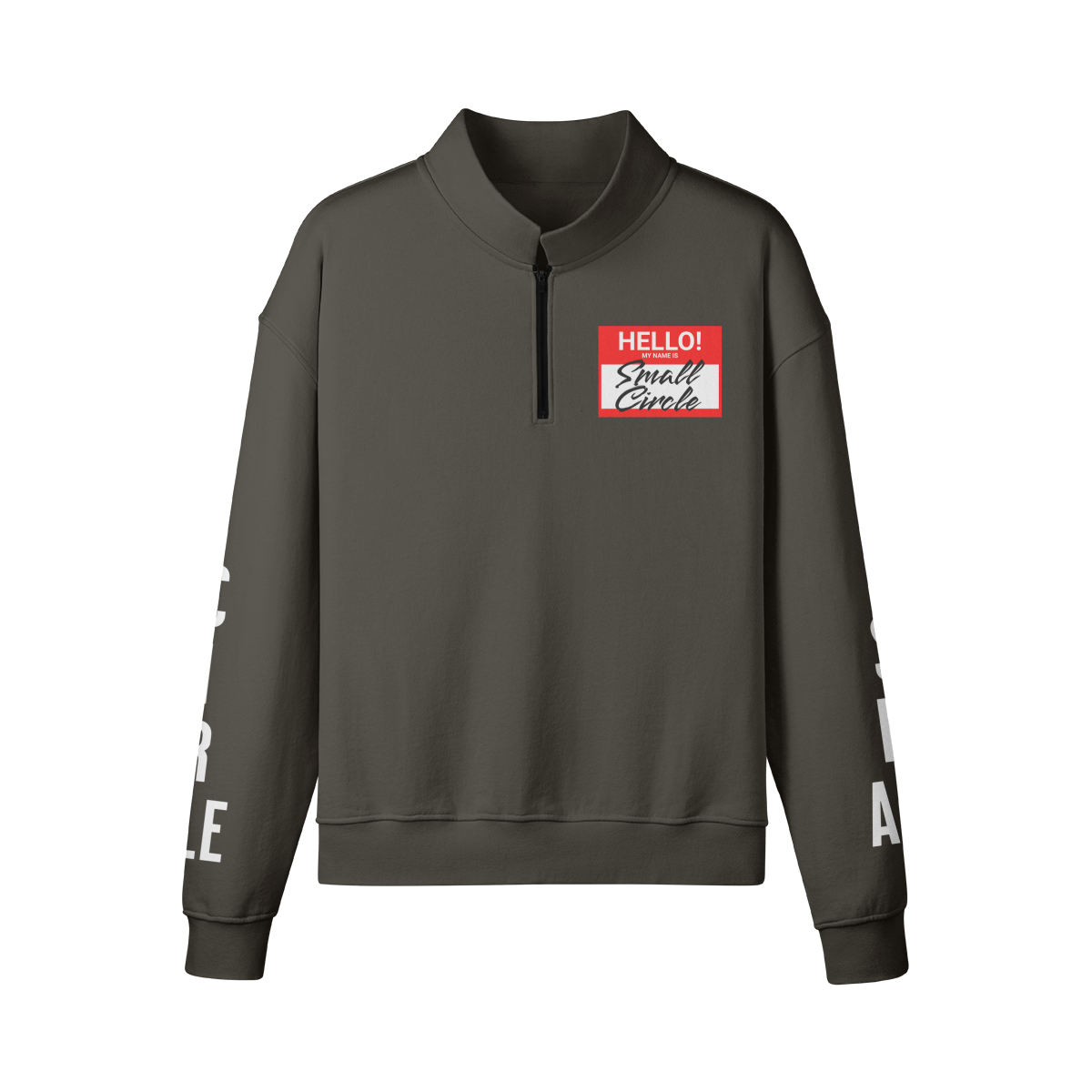 Small Circle Name Zip Up Sweatshirt