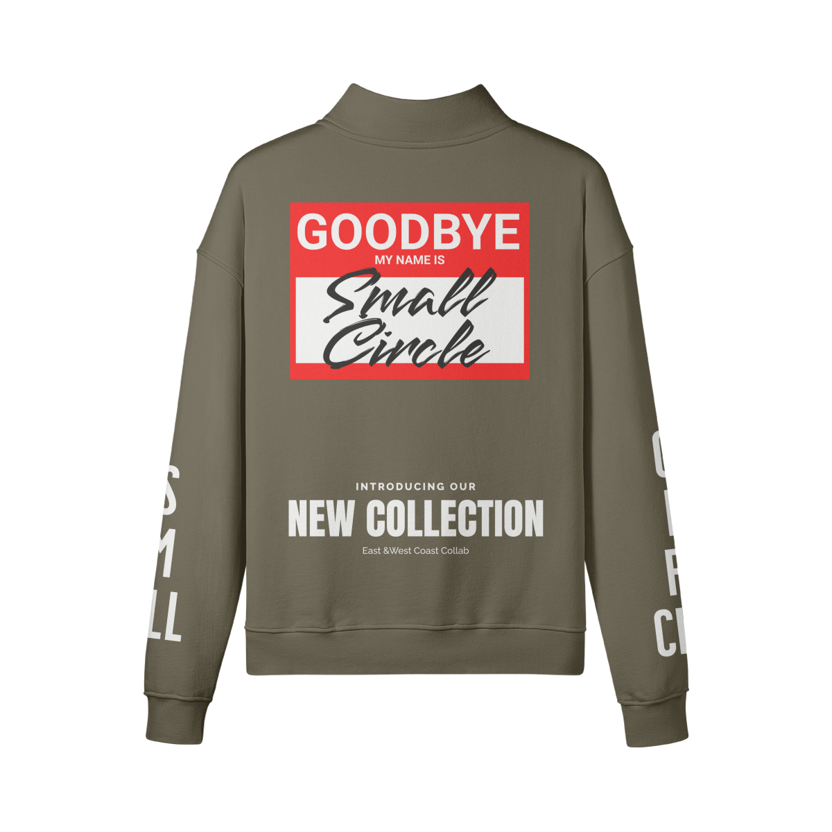 Small Circle Name Zip Up Sweatshirt