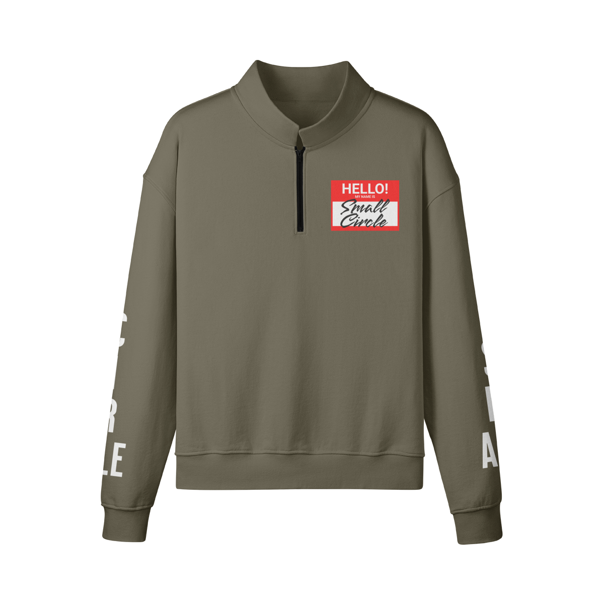 Small Circle Name Zip Up Sweatshirt